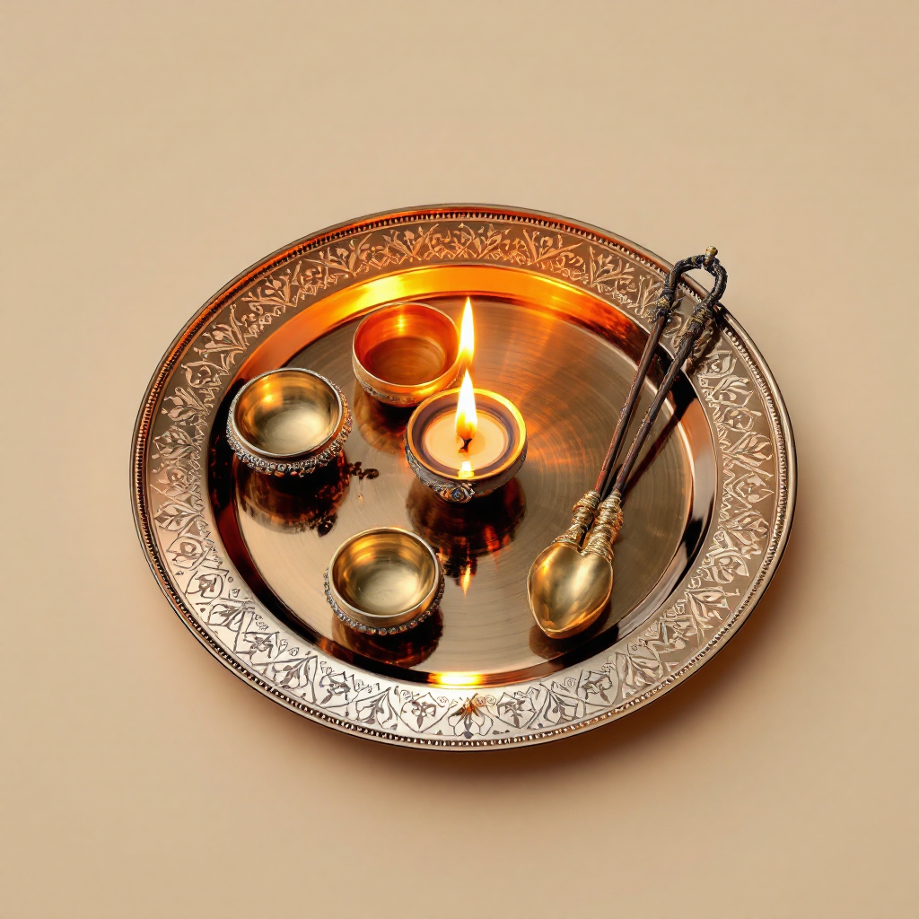 Copper Puja Thali Set
